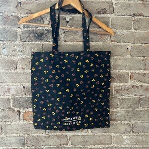 Madewell Black Tote with Floral Accents